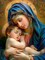 5D DIY Virgin Mary Diamond Art Painting Kit, Virgin Mary Jesus Diamond Dots Painting for Beginners, Crystal Rhinestone Diamond Embroidery Paintings Home Wall Decor (12 X 16 Inches)